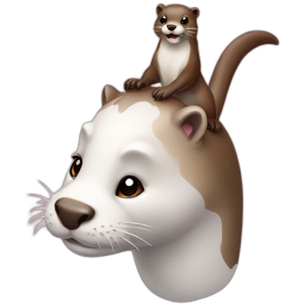 Otter on unicorn emoji