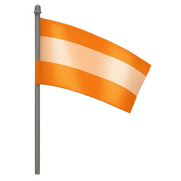 Orange triangular flag emoji