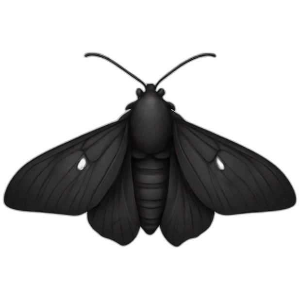 black moth emoji