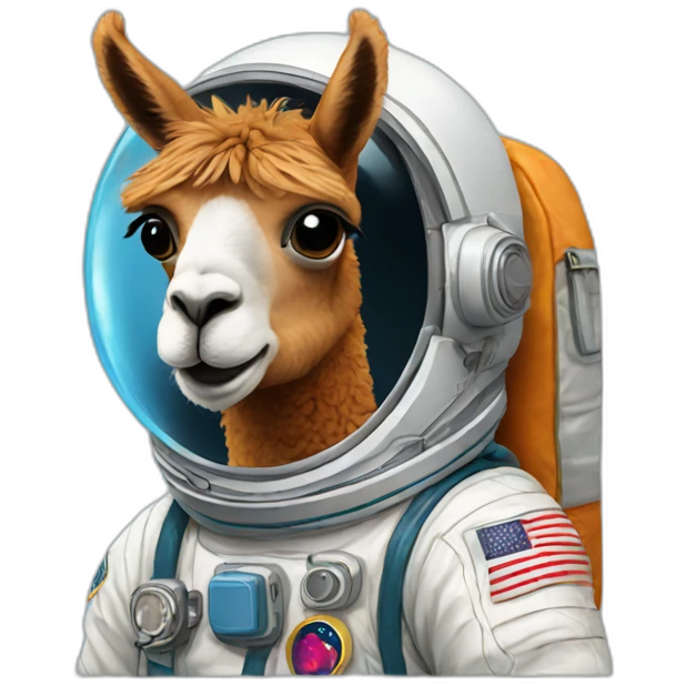 astronaut llama emoji