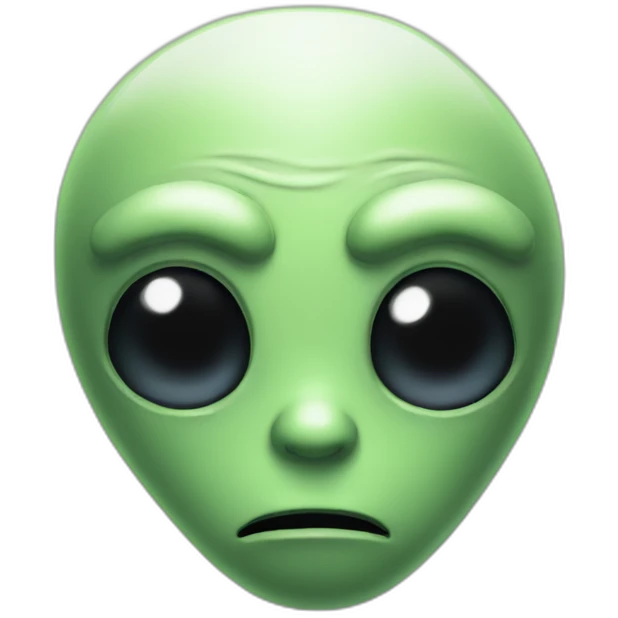 Sad alien emoji