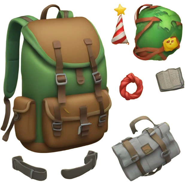 backpack for adventure with for christmas patches emoji