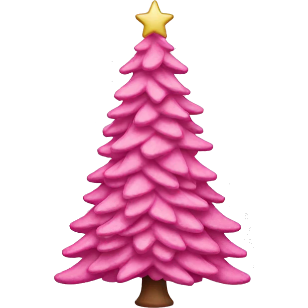 Pink Christmas tree emoji