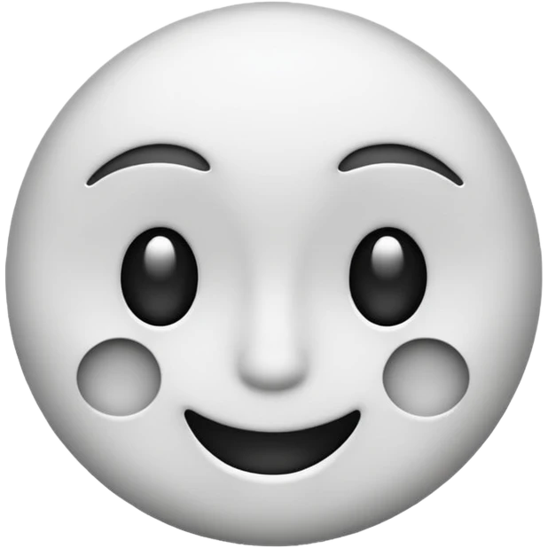 A wink emoji in black and white, with a subtle and sophisticated wink ...