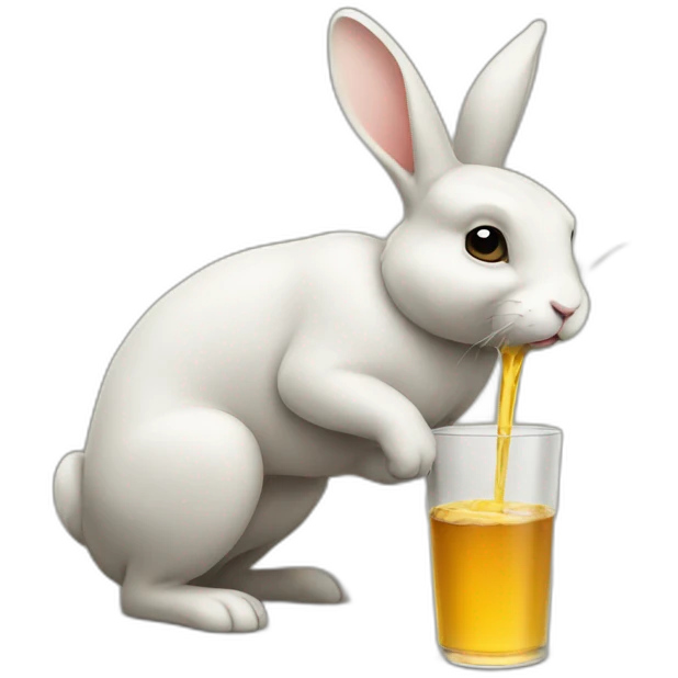 Lapin drinking emoji