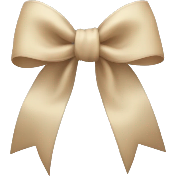 Beige bow emoji