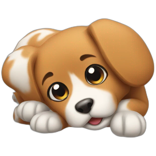 Rolling dog emoji