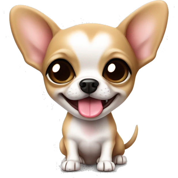 Super mini cute Chihuahua with a tongue little and beautiful  emoji
