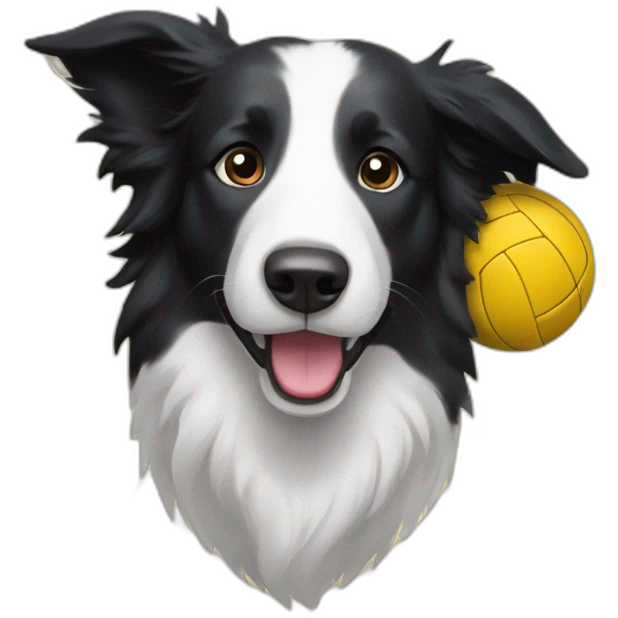 Border Collie volleyball emoji