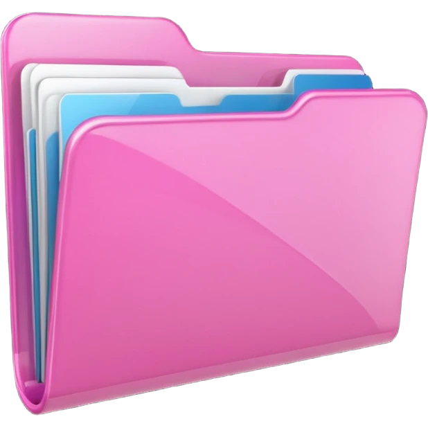 Pink folder emoji emoji