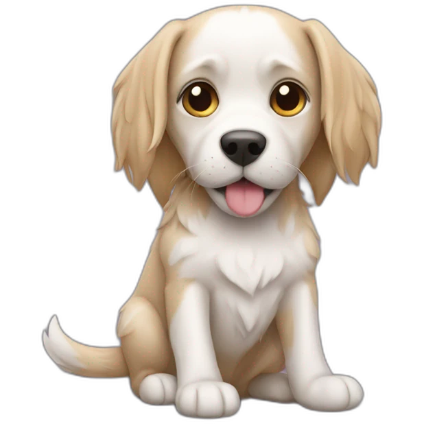 Chien sur un chat emoji