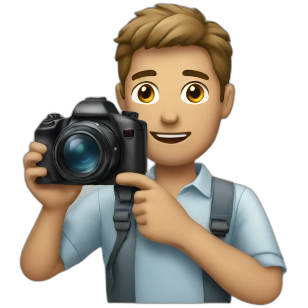 MAN HOLDING A CAMERA emoji