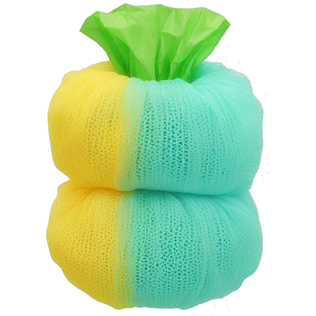 Synthetic mesh loofah emoji