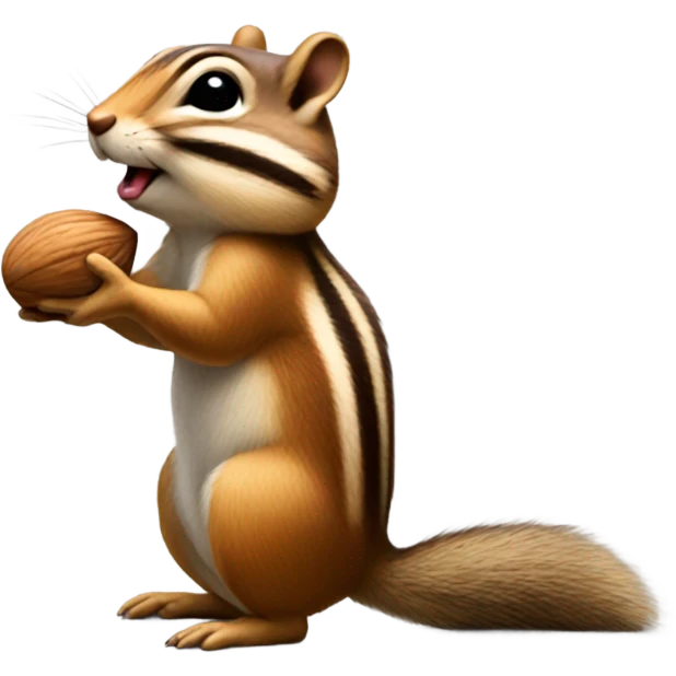 chipmunk with nut side profile emoji