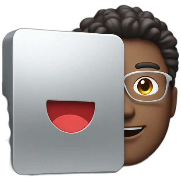 A man being happy holding youtube silver play button emoji