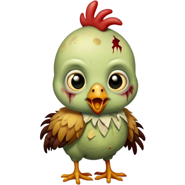 baby zombie on a chicken emoji