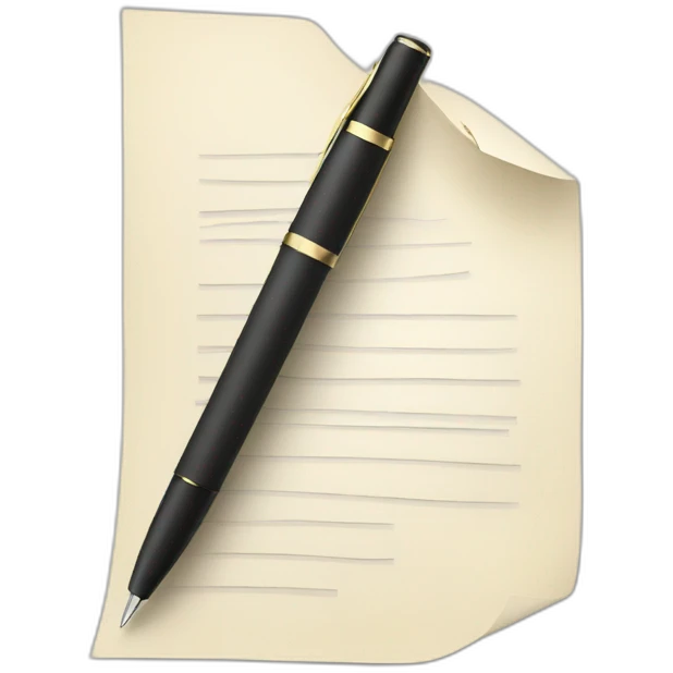 paper document with pen emoji