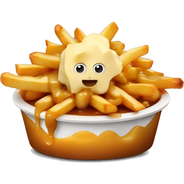 Poutine qui mange une poutine emoji