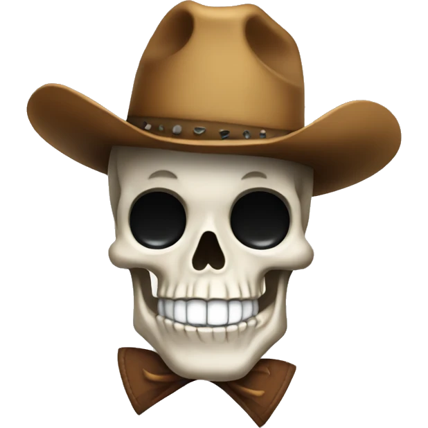 Dancing skeleton with a cowboy hat emoji