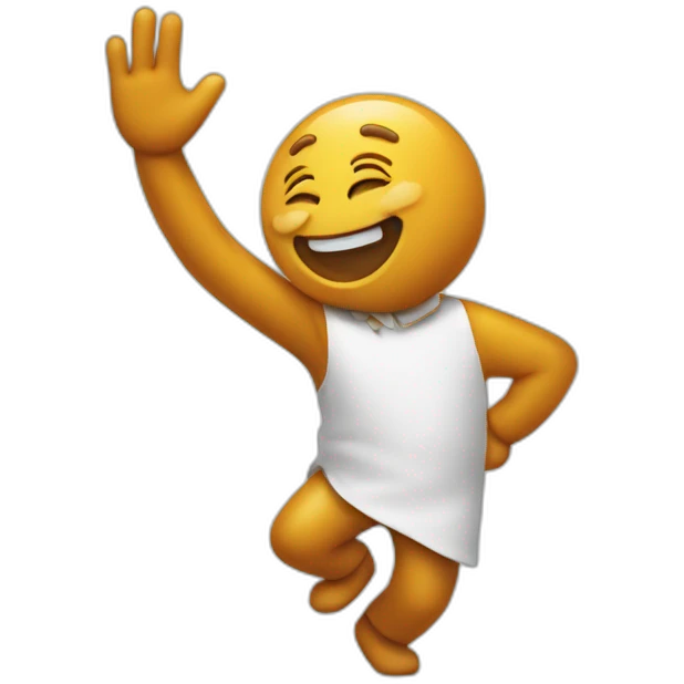 un roux qui fait un dab emoji