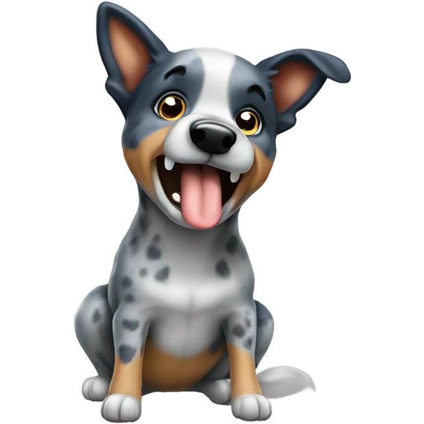 Blue heeler farting emoji