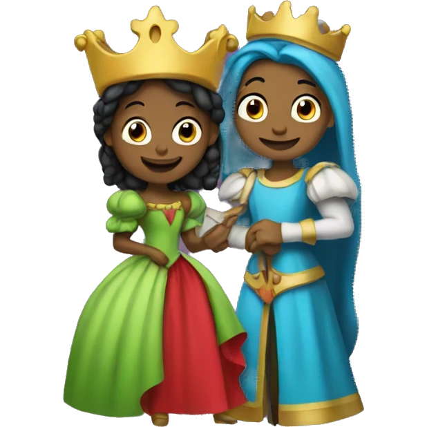 Princess and jester emoji