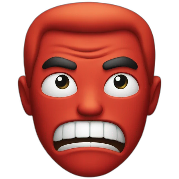 Furious red man emoji