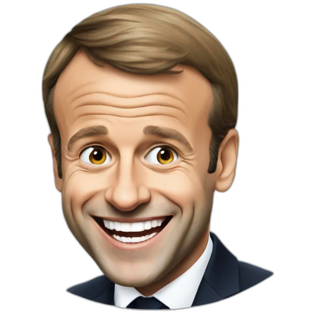 laughing emmanuel macron emoji