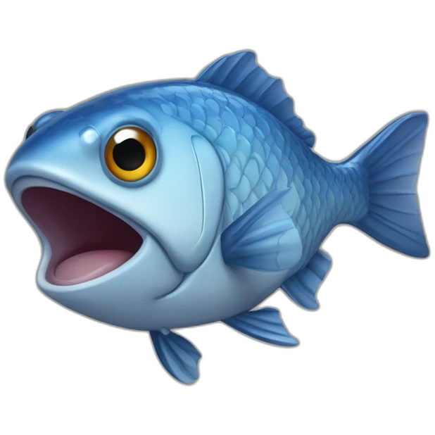 poisson pané avec de la purée emoji
