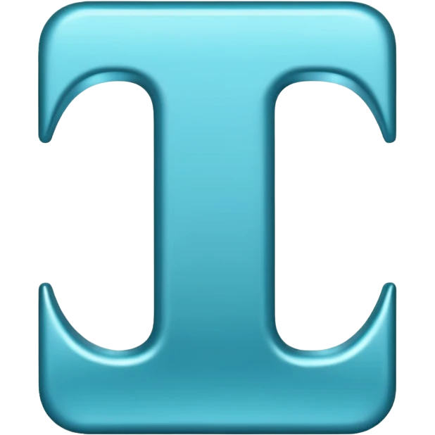Cyan Letter i emoji