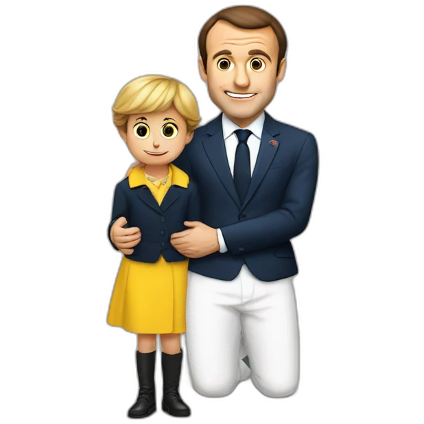 Macron avec un enfant emoji