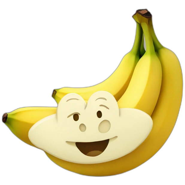 Banane avec un sourire emoji