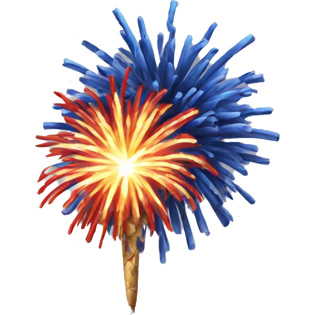firework with face on emoji