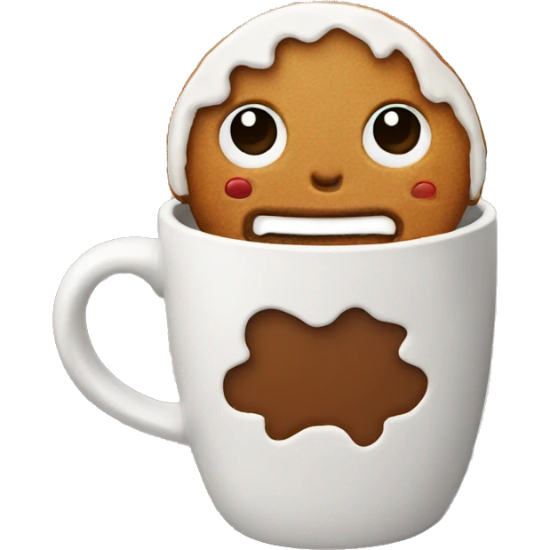 Gingerbread drinking coffe emoji