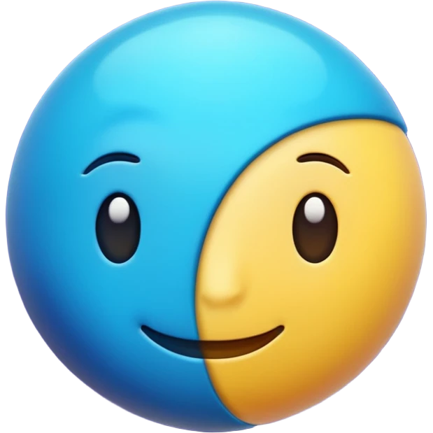 3D planet emoji in Apple emoji style, smooth rounded shape, glossy ...
