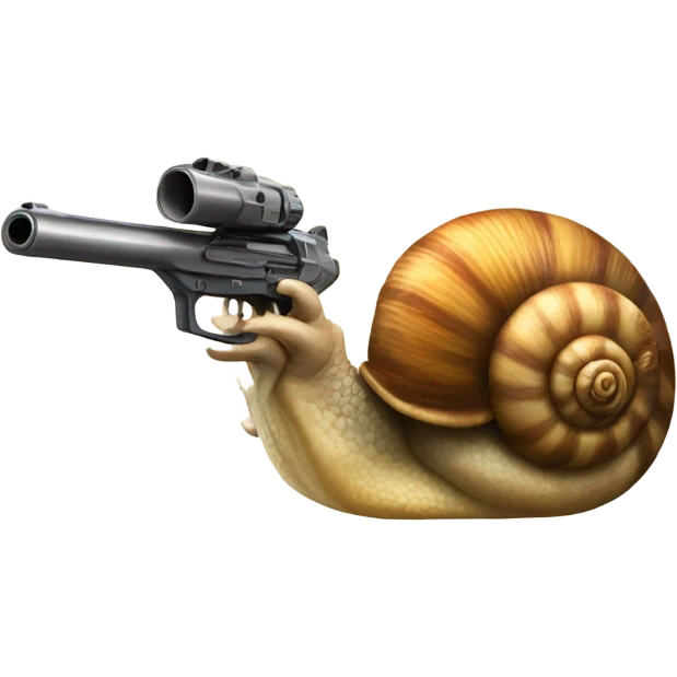 snail with a gun emoji