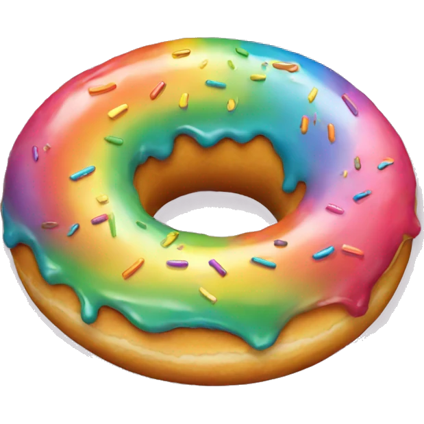 Rainbow donut emoji