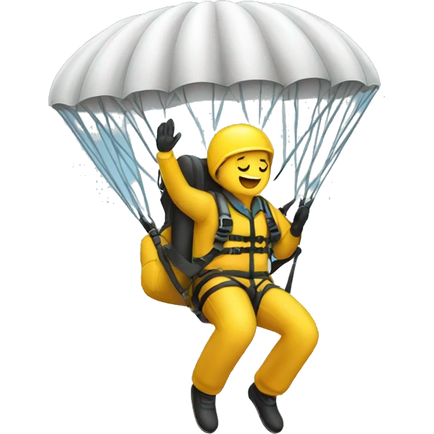 a person doing a parachute jump emoji