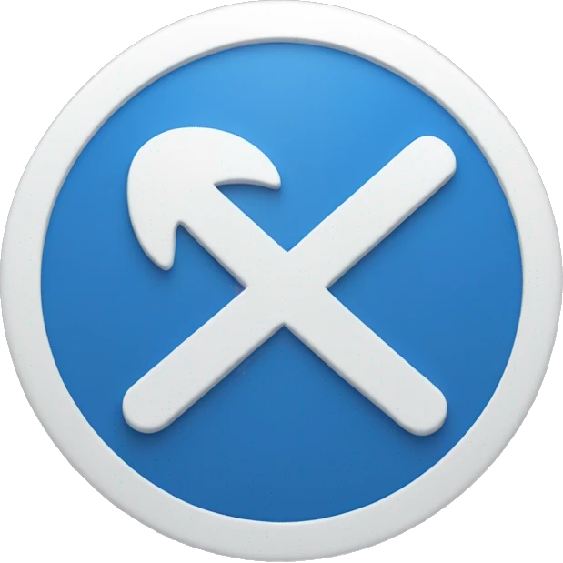 BLUE ROUND SHAPE WITH A WHITE CHECKLIST SYMBOL IN IT emoji