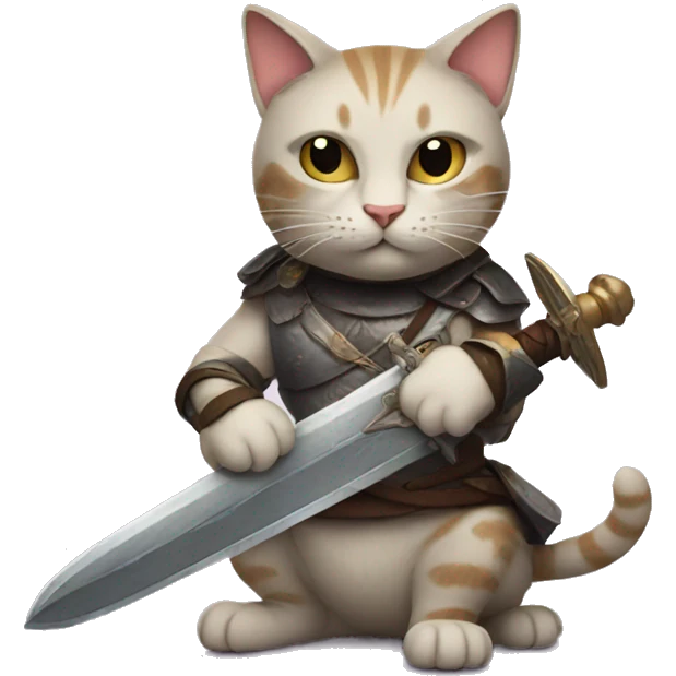 Cat with a sword  emoji