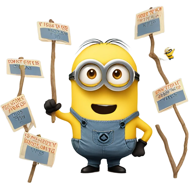 Minions with messages emoji