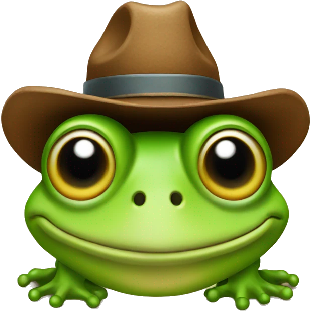 Frog with a cowboy hat  emoji