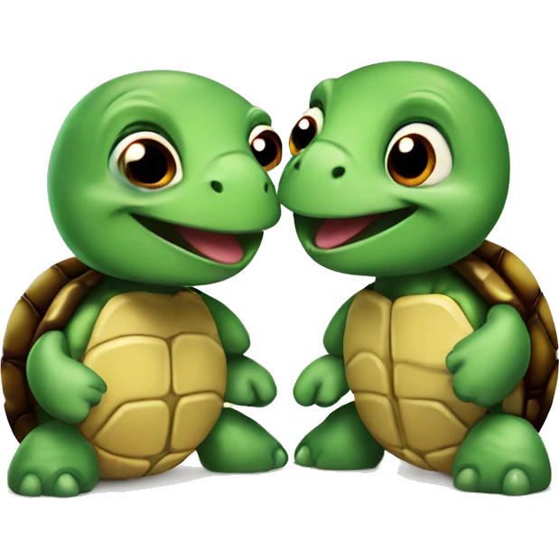 Turtles gossiping  emoji