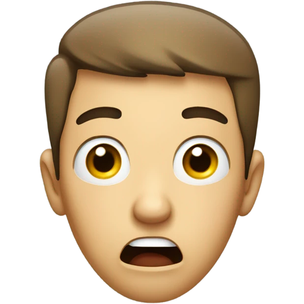 Shocked and looking down emoji