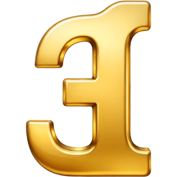 Number 1 with golden color emoji