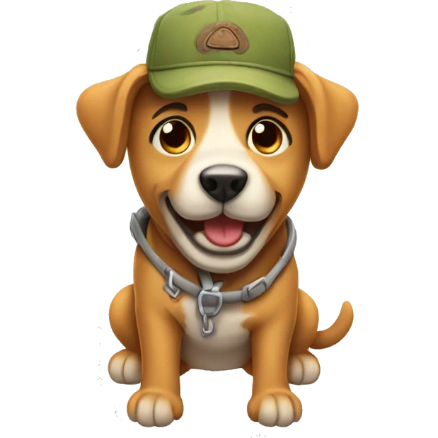 A dog camping  emoji