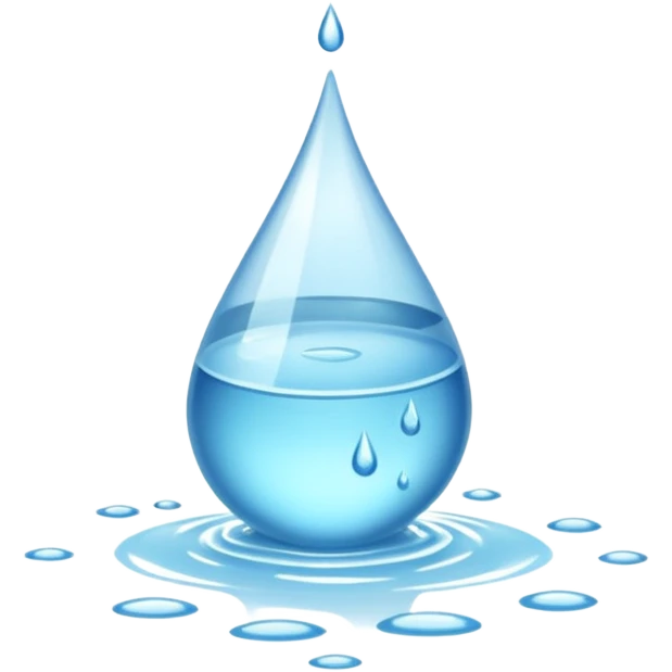 Water Spills from a class to the floor  emoji