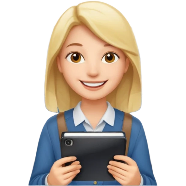 

:a happy confident student after IELTS, traveling abroad, airplane, university, freedom, smiling

Style: emoji, clean, simple, white background. emoji
