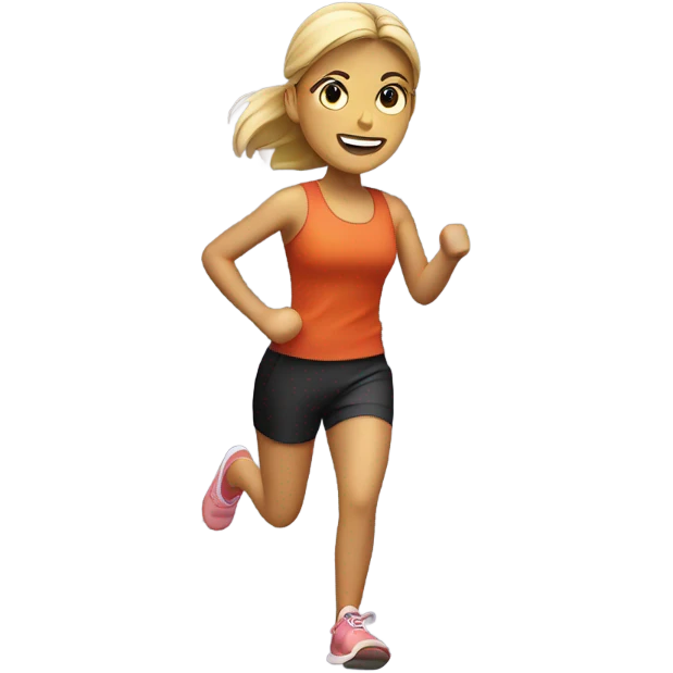 Tapis de course fille emoji