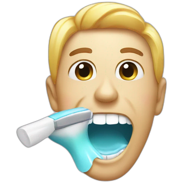 brushing teeth emoji